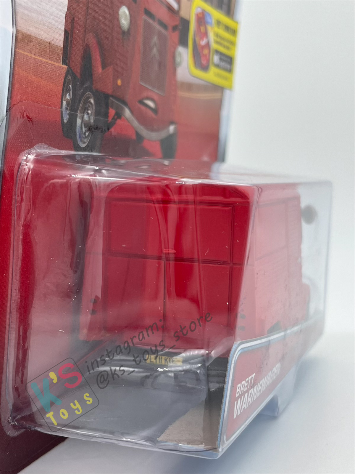 DISNEY PIXAR CARS BY MATTEL - "BRETT WARNEWAGEN" YE LEFT TRUN IN SERIES - BNIP