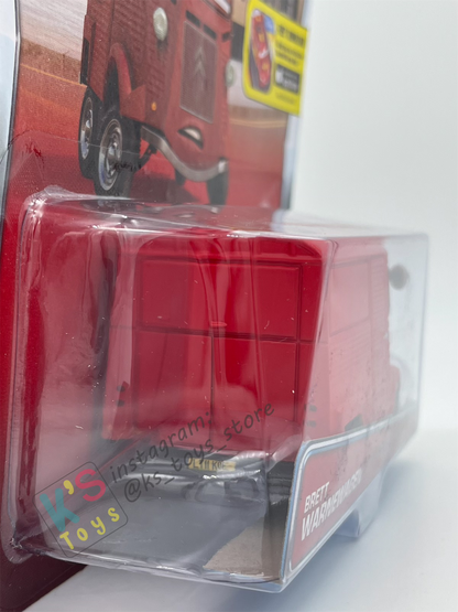DISNEY PIXAR CARS BY MATTEL - "BRETT WARNEWAGEN" YE LEFT TRUN IN SERIES - BNIP