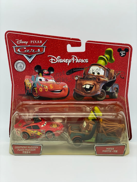 Disney Pixar Cars 1:55 2-Pack Mickey Lightning McQueen and Goofy Mater, Exclusive Disney Parks - BNIP - READ DESCRIPTION!!!