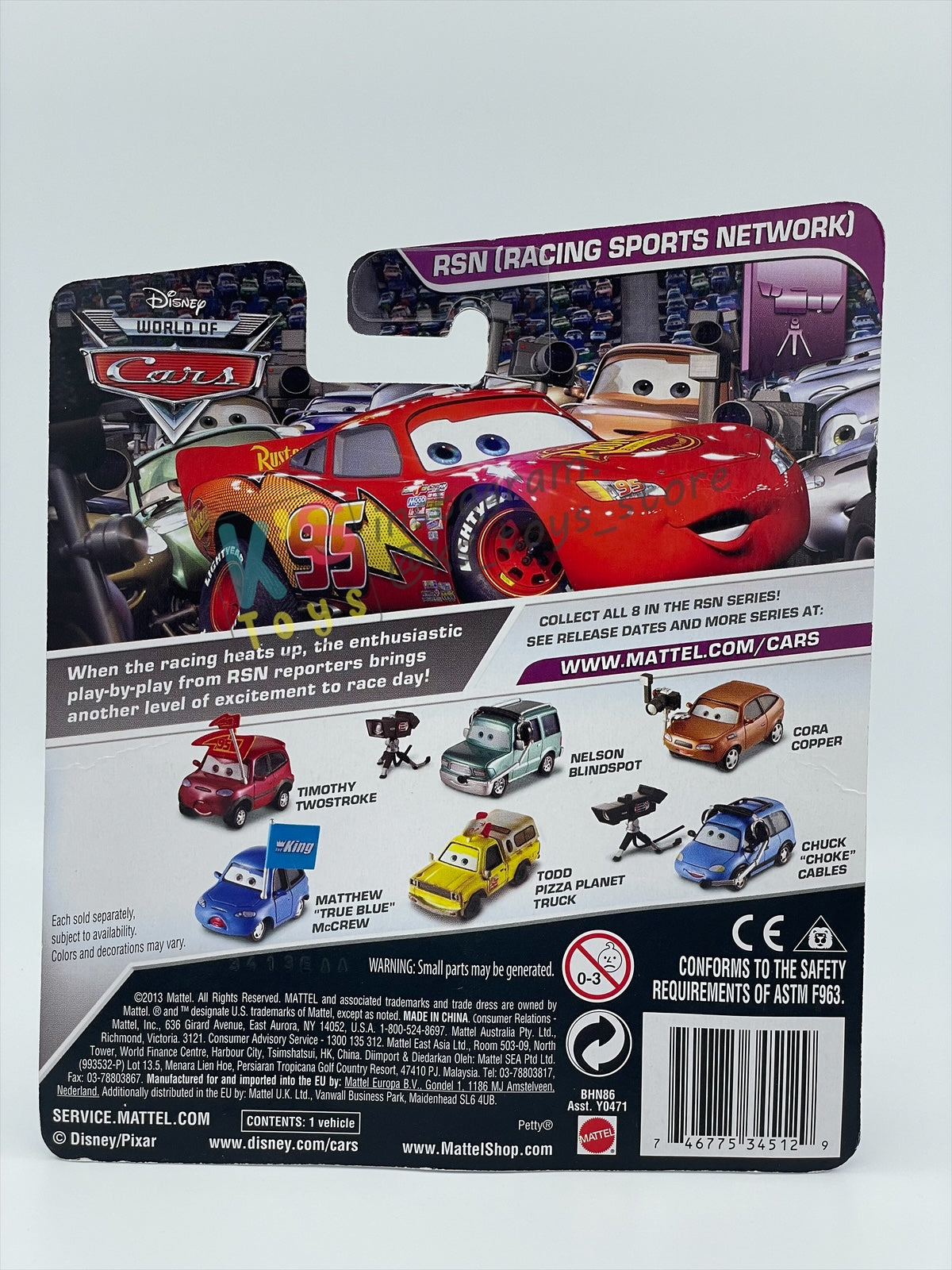 DISNEY PIXAR CARS "MATTHEW “TRUE BLUE” McCREW" RSN SERIES - BNIP