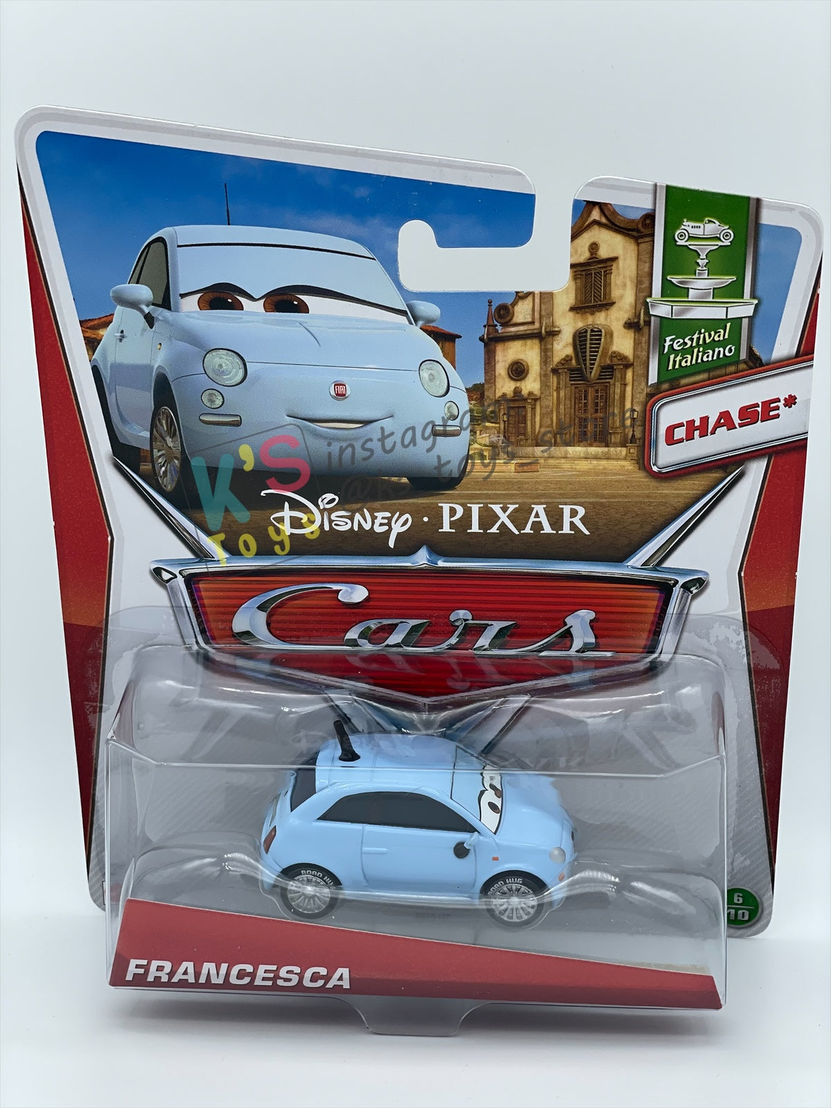 DISNEY PIXAR CARS 1:55 BY MATTEL, FRANCESCA - FESTIVAL ITALIANO SERIES - BNIP
