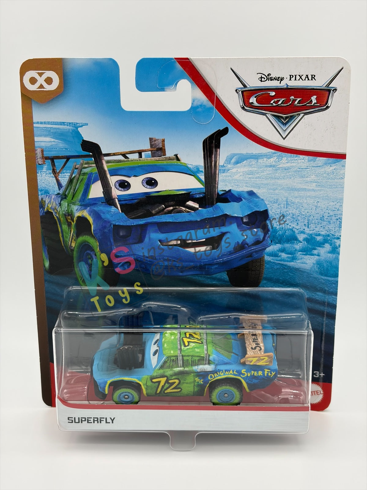 DISNEY PIXAR CARS 1:55 BY MATTEL - "SUPERFLY" - THAILAND RELEASED CARS 3, THUNDER HOLLOWS SERIES - BNIP