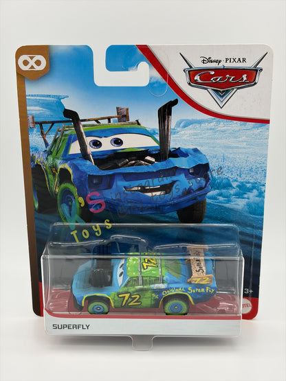 DISNEY PIXAR CARS 1:55 BY MATTEL - "SUPERFLY" - THAILAND RELEASED CARS 3, THUNDER HOLLOWS SERIES - BNIP