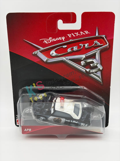 DISNEY PIXAR CARS 1:55 BY MATTEL - "APB" - CARS 3, THUNDER HOLLOWS SERIES - BNIP