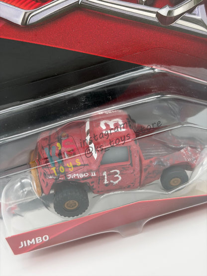 DISNEY PIXAR CARS 1:55 BY MATTEL - "JIMBO" - CARS 3, THUNDER HOLLOWS SERIES - BNIP