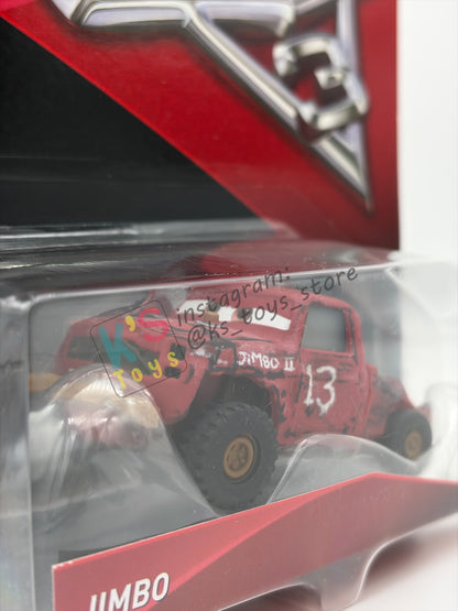 DISNEY PIXAR CARS 1:55 BY MATTEL - "JIMBO" - CARS 3, THUNDER HOLLOWS SERIES - BNIP