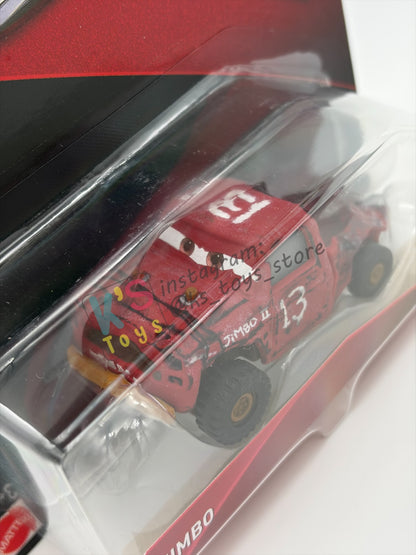 DISNEY PIXAR CARS 1:55 BY MATTEL - "JIMBO" - CARS 3, THUNDER HOLLOWS SERIES - BNIP