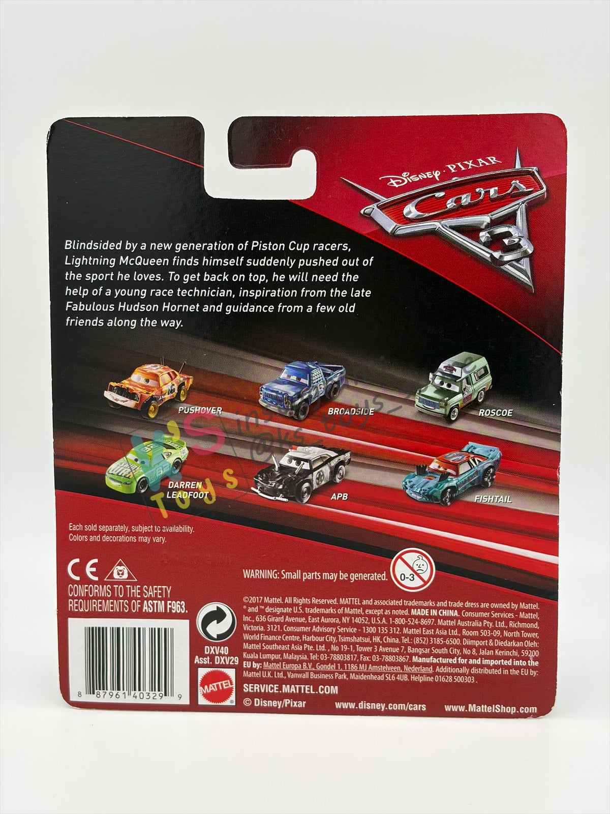 DISNEY PIXAR CARS 1:55 BY MATTEL - "JIMBO" - CARS 3, THUNDER HOLLOWS SERIES - BNIP