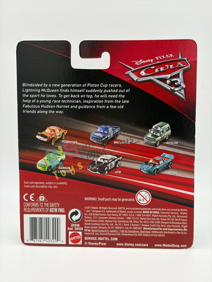 DISNEY PIXAR CARS 1:55 BY MATTEL - "JIMBO" - CARS 3, THUNDER HOLLOWS SERIES - BNIP