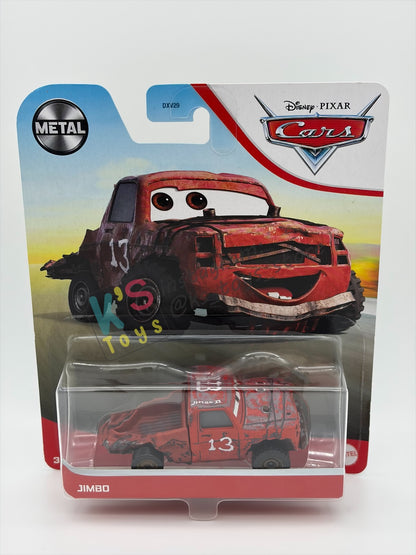 DISNEY PIXAR CARS 1:55 BY MATTEL - "JIMBO" - THAILAND RELEASED CARS 3, THUNDER HOLLOWS SERIES - BNIP