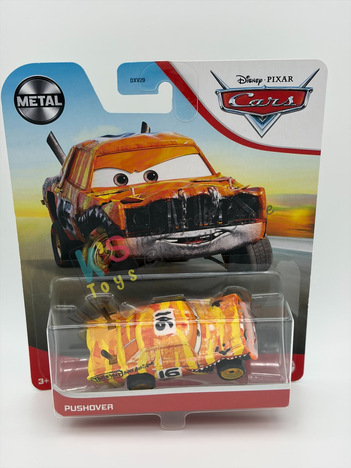 DISNEY PIXAR CARS 1:55 BY MATTEL - "PUSHOVER" - THAILAND RELEASED CARS 3, THUNDER HOLLOWS SERIES - BNIP