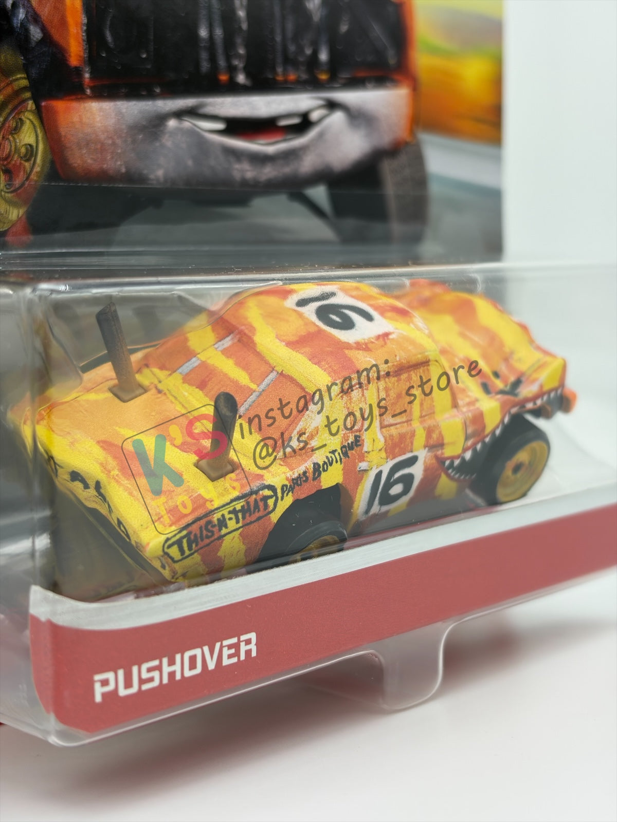DISNEY PIXAR CARS 1:55 BY MATTEL - "PUSHOVER" - THAILAND RELEASED CARS 3, THUNDER HOLLOWS SERIES - BNIP