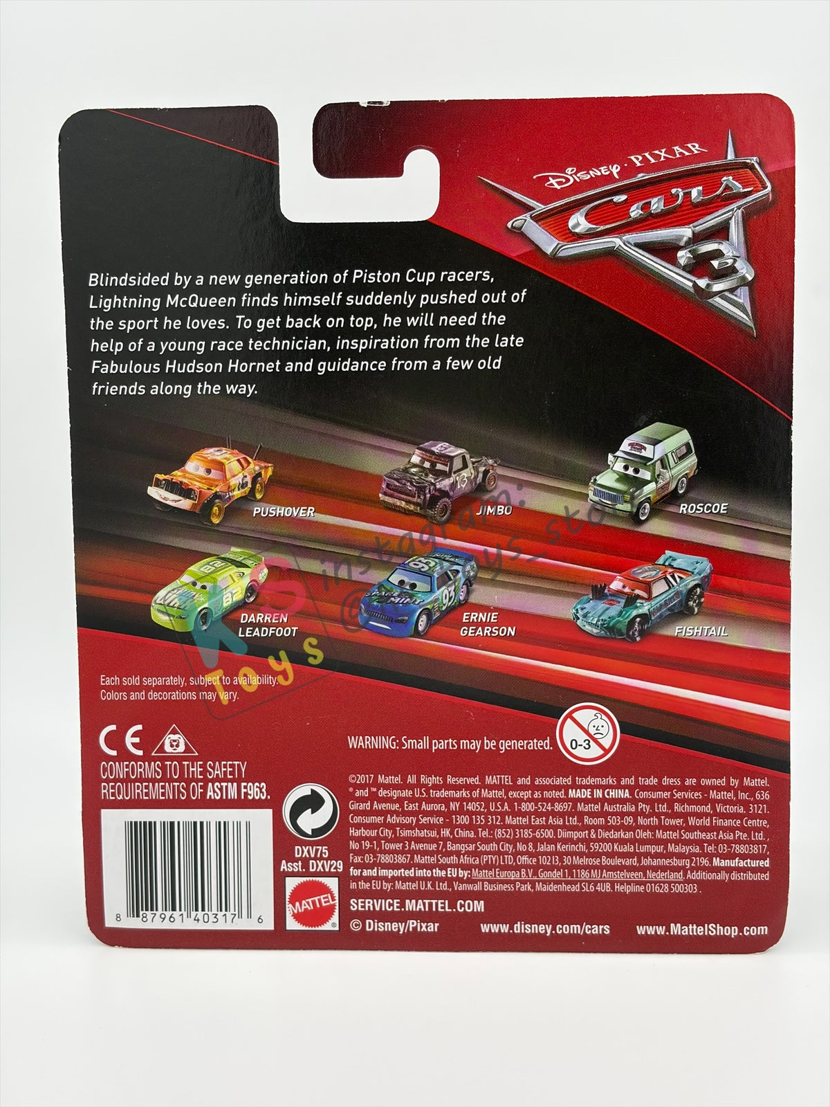 DISNEY PIXAR CARS 1:55 BY MATTEL - "BROADSIDE" - CARS 3, THUNDER HOLLOWS SERIES - BNIP