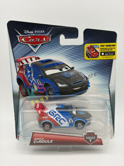 DISNEY PIXAR CARS 1:55 BY MATTEL, "RAOUL CAROULE" CARBON RACERS SERIES - BNIP