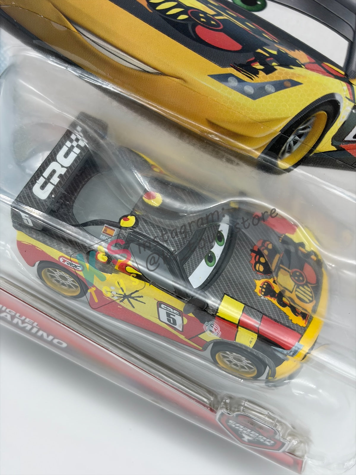 DISNEY PIXAR CARS 1:55 BY MATTEL, "MIGUEL CAMINO" CARBON RACERS SERIES - BNIP