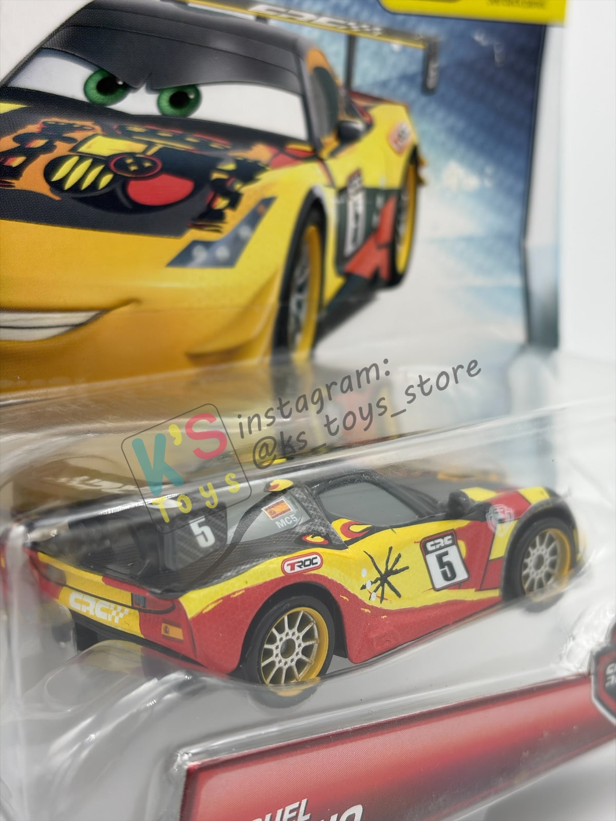 DISNEY PIXAR CARS 1:55 BY MATTEL, "MIGUEL CAMINO" CARBON RACERS SERIES - BNIP