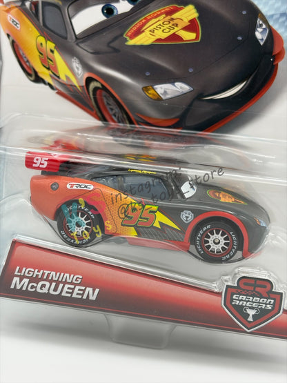 DISNEY PIXAR CARS 1:55 BY MATTEL, "LIGHTNING MCQUEEN " CARBON RACERS SERIES - BNIP