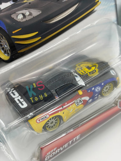 DISNEY PIXAR CARS 1:55 BY MATTEL, "JEFF GORVETTE" CARBON RACERS SERIES - BNIP