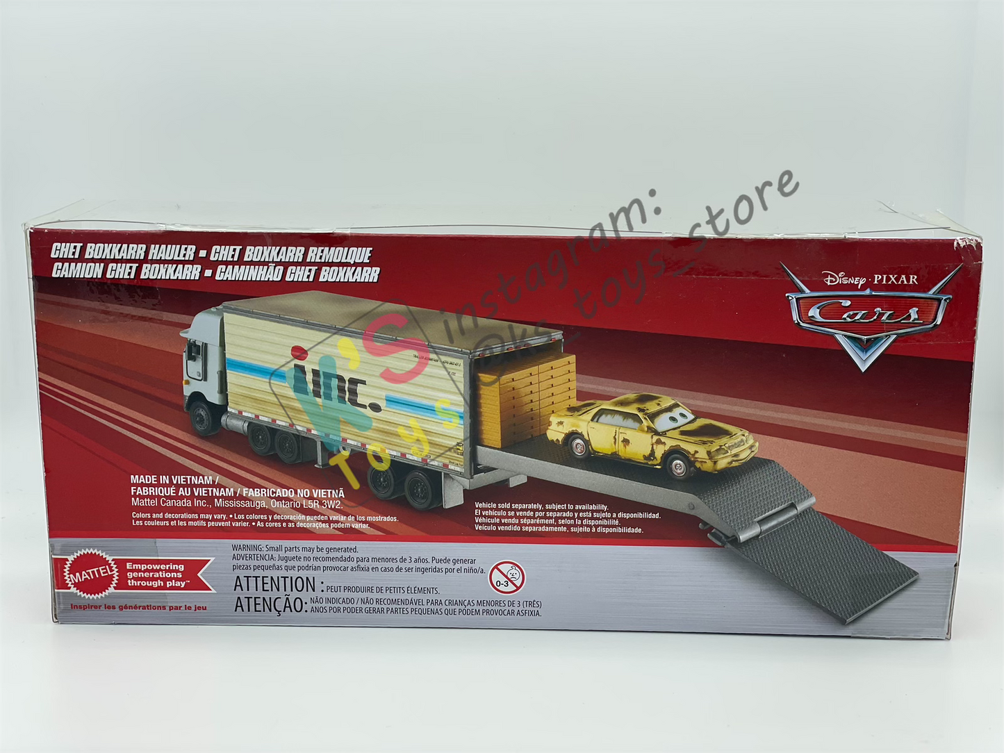 HAULER DISNEY PIXAR CARS BY MATTEL, CHET BOXKARR - 2025 RE-RELEASED - BNIP (DAMAGED BLISTER)