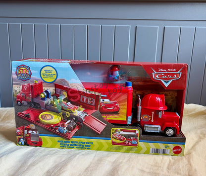 HAULER Disney Pixar Cars by MATTEL, MACK MOBILE RESCUE REPAIR CENTER PLAY SET; NEW RELEASE 2026 - RACE AND RESCUE SERIES - BNIP