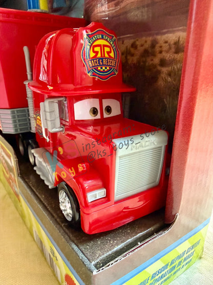 HAULER Disney Pixar Cars by MATTEL, MACK MOBILE RESCUE REPAIR CENTER PLAY SET; NEW RELEASE 2026 - RACE AND RESCUE SERIES - BNIP