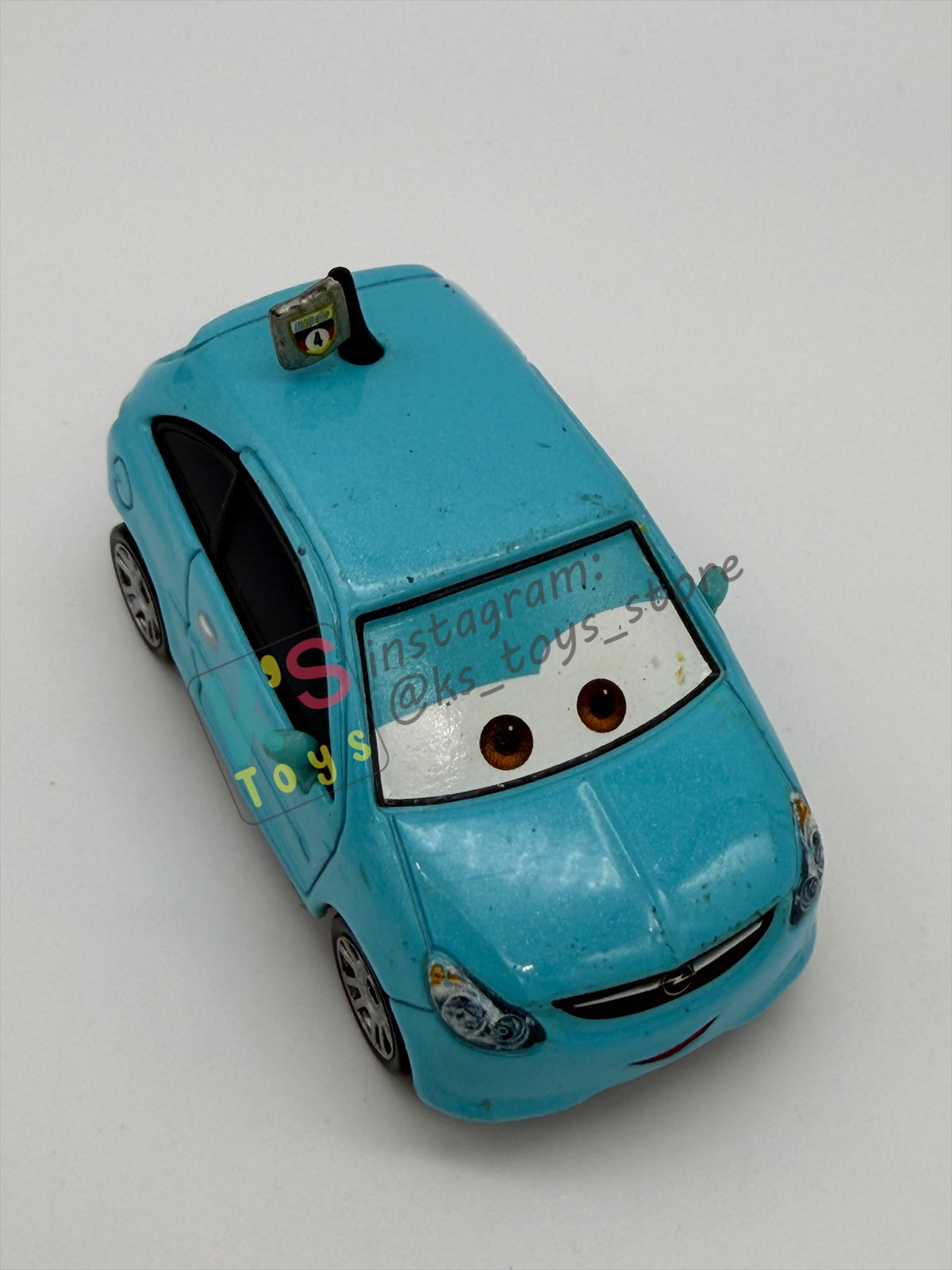 PRE-OWNED / LOOSE DISNEY PIXAR CARS BY MATTEL - "ALLOY HEMBERGER" - CARS 2 95 WGP FANS - NEAR MINT CONDITION - READ DESCRIPTION!!!!!!!!!!!