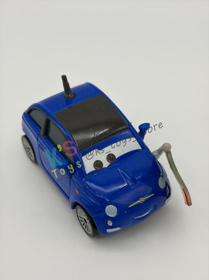 PRE-OWNED / LOOSE DISNEY PIXAR CARS BY MATTEL - "ALBERTO" - CARS 2 RACE FAN - NEAR MINT CONDITION - READ DESCRIPTION!!!!!!!!!
