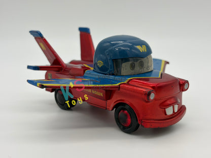 PRE-OWNED / LOOSE DISNEY PIXAR CARS 1:55 BY MATTEL - "HAWK MATER WITH METALLIC FINISH" EXCLUSIVE 2-PACKS TAKE FLIGHT - GOOD CONDITION