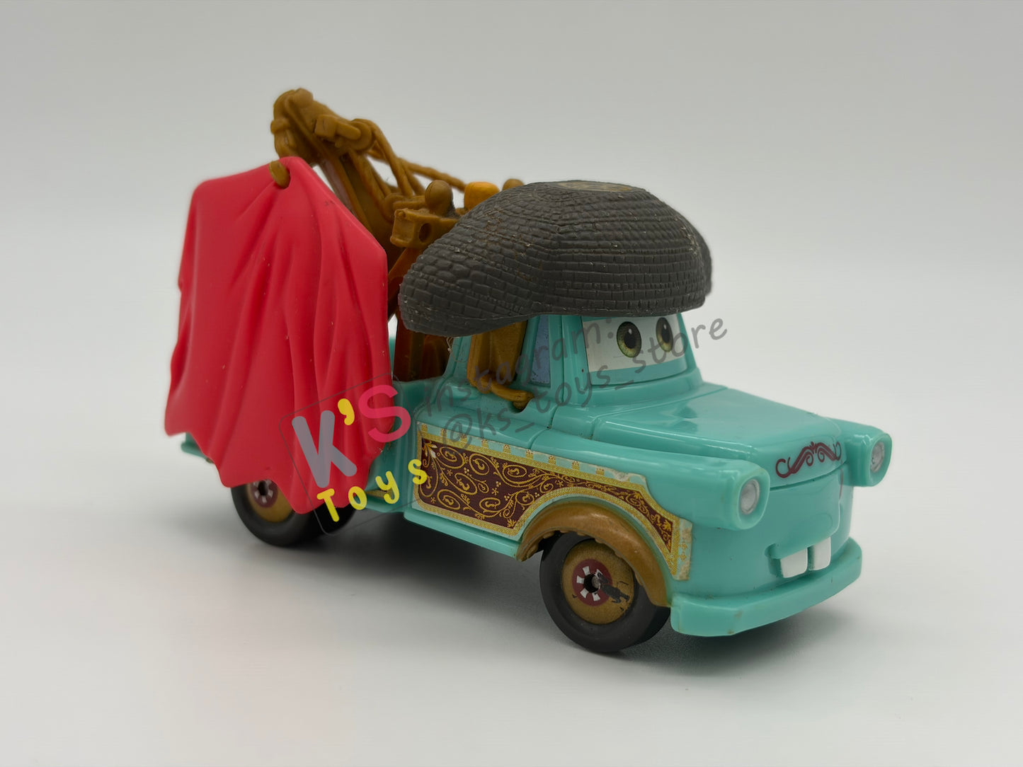 PRE-OWNED / LOOSE DISNEY PIXAR CARS 1:55 BY MATTEL - "EL MATERDOR PLASTIC" FROM PLAYSET - MINT CONDITION