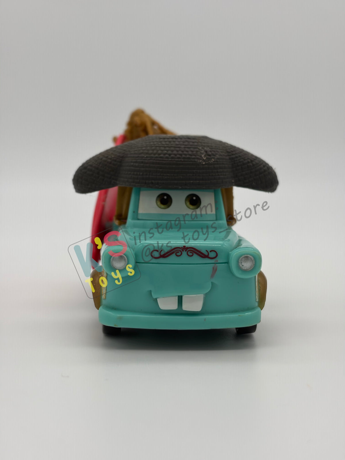 PRE-OWNED / LOOSE DISNEY PIXAR CARS 1:55 BY MATTEL - "EL MATERDOR PLASTIC" FROM PLAYSET - MINT CONDITION