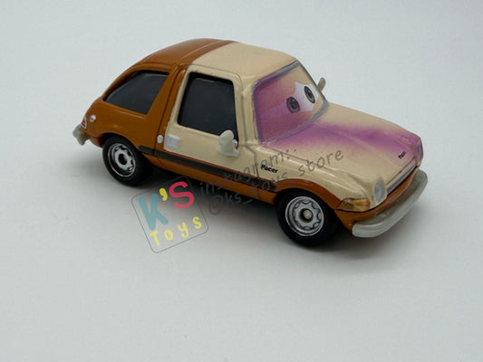 PRE-OWNED / LOOSE DISNEY PIXAR CARS - “TUBBS PACER WITH PAINT SPRAY" - CARS 2 LONDON CHASE SERIES - NEAR MINT CONDITION