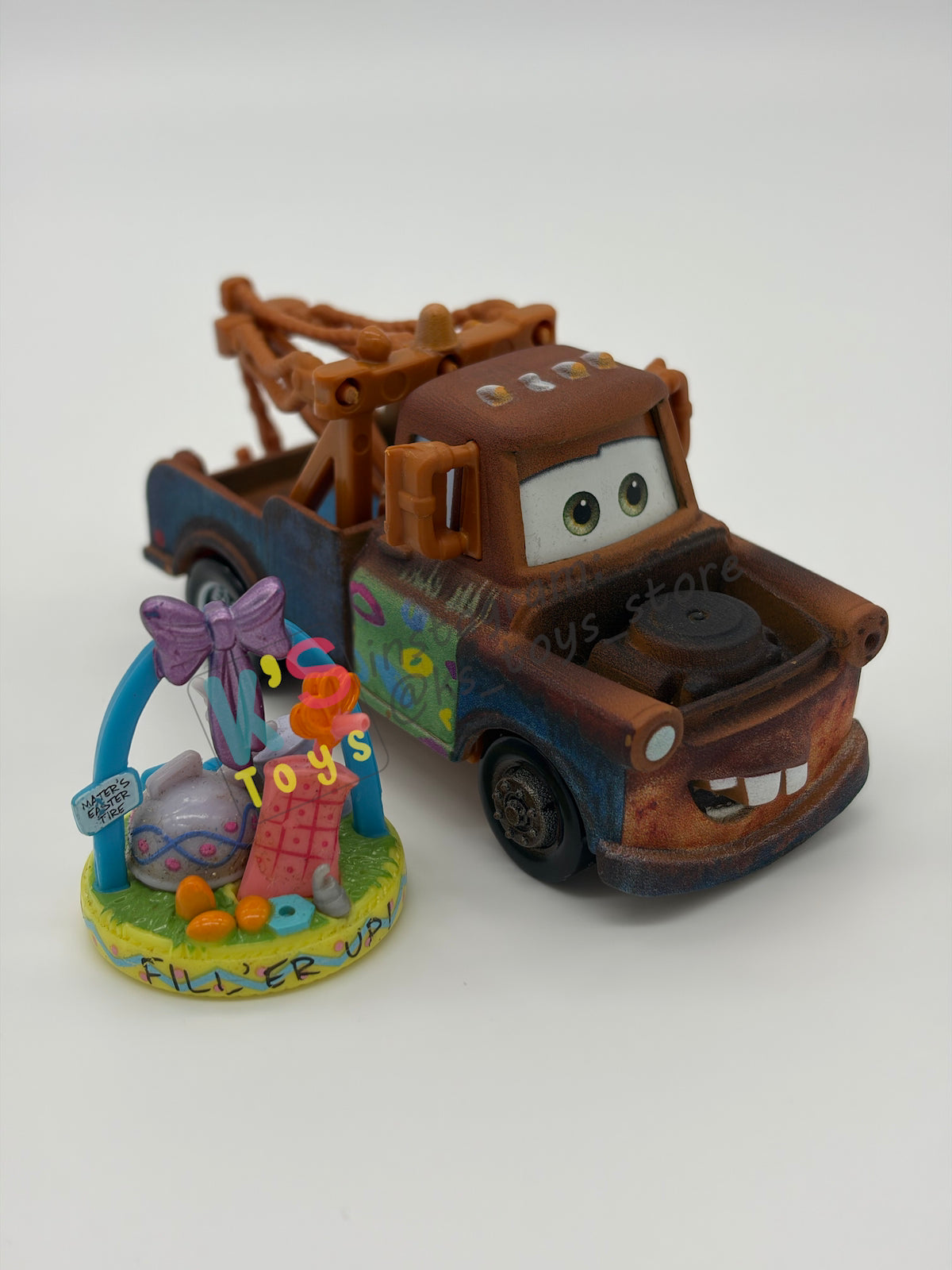 PRE-OWNED / LOOSE DISNEY PIXAR CARS - "EASTER MATER + EASTER BASKET" - EASTER SERIES - EXCELLENT CONDITION - READ DESCRIPTION!!!!!