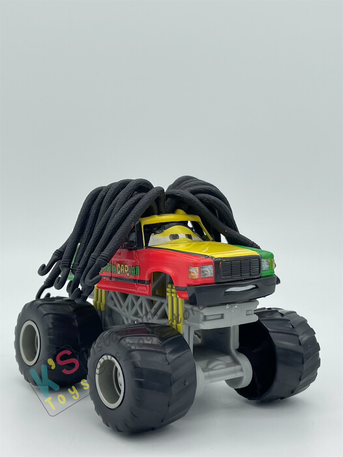 PRE-OWNED / LOOSE DISNEY PIXAR CARS - "RASTA CARIAN" - MONSTER TRUCK MATER SERIES - DISPLAYED CONDITION