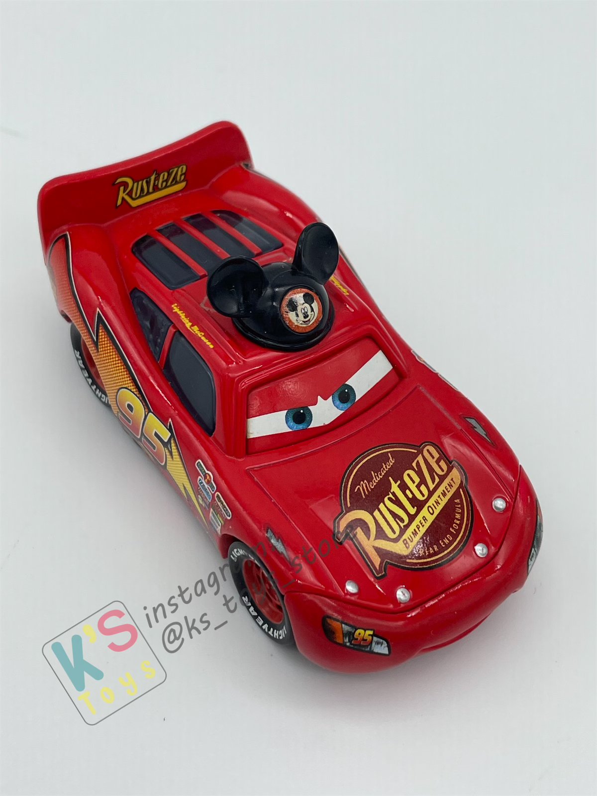 PRE-OWNED / LOOSE DISNEY PIXAR CARS - "LIGHTNING MCQUEEN AS MICKEY - DISNEY PARKS EXCLUSIVE - MINT CONDITION