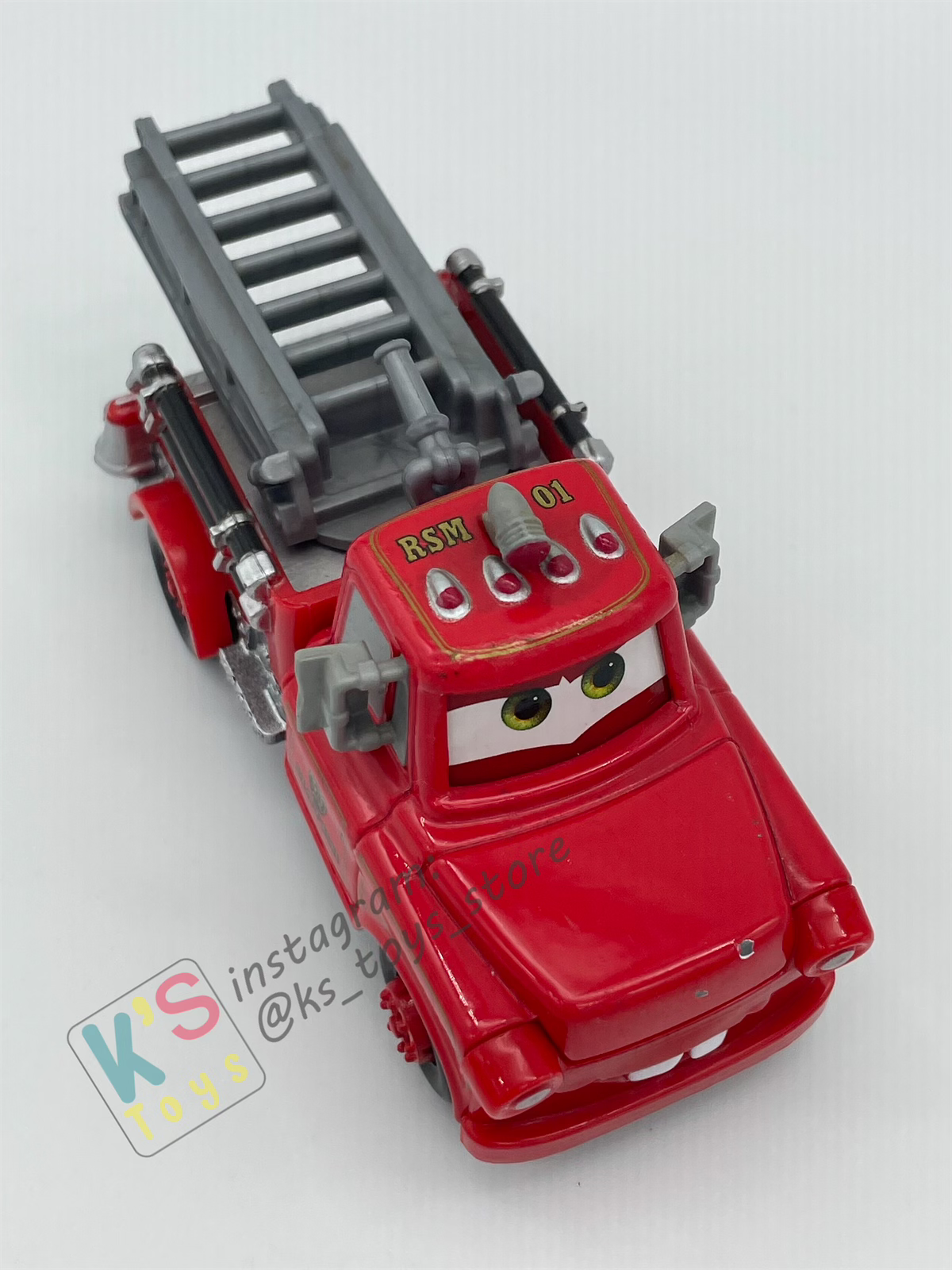 PRE-OWNED / LOOSE DISNEY PIXAR CARS - "RESCUE SQUAD MATER" - RESCUE SQUAD MATER SERIES - GOOD CONDITION READ DESCRIPTION!!