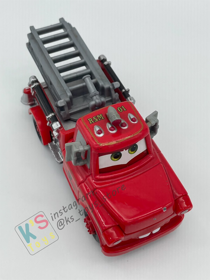 PRE-OWNED / LOOSE DISNEY PIXAR CARS - "RESCUE SQUAD MATER" - RESCUE SQUAD MATER SERIES - GOOD CONDITION READ DESCRIPTION!!