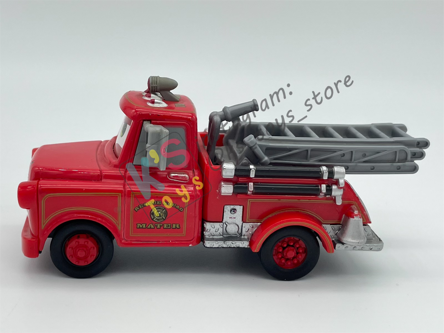 PRE-OWNED / LOOSE DISNEY PIXAR CARS - "RESCUE SQUAD MATER" - RESCUE SQUAD MATER SERIES - GOOD CONDITION READ DESCRIPTION!!