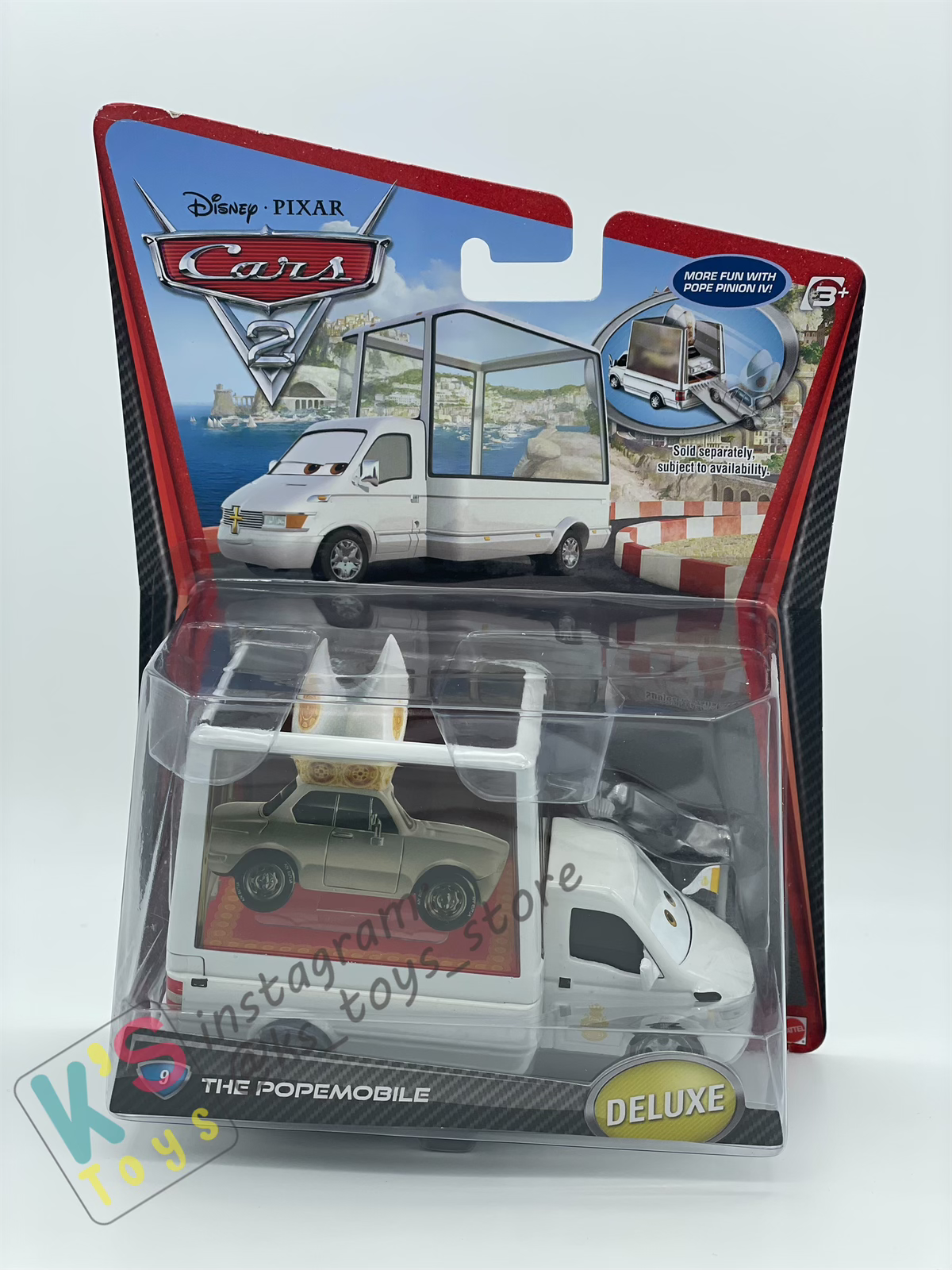 DELUXE DISNEY PIXAR CARS BY MATTEL, THE POPE MOBILE CARS 2 - BNIP