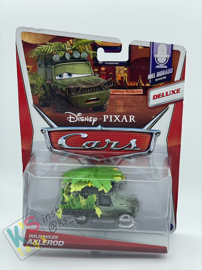 DELUXE DISNEY PIXAR CARS BY MATTEL, WILD MILES AXLEROD - MEL DORADO SHOW SERIES - BNIP