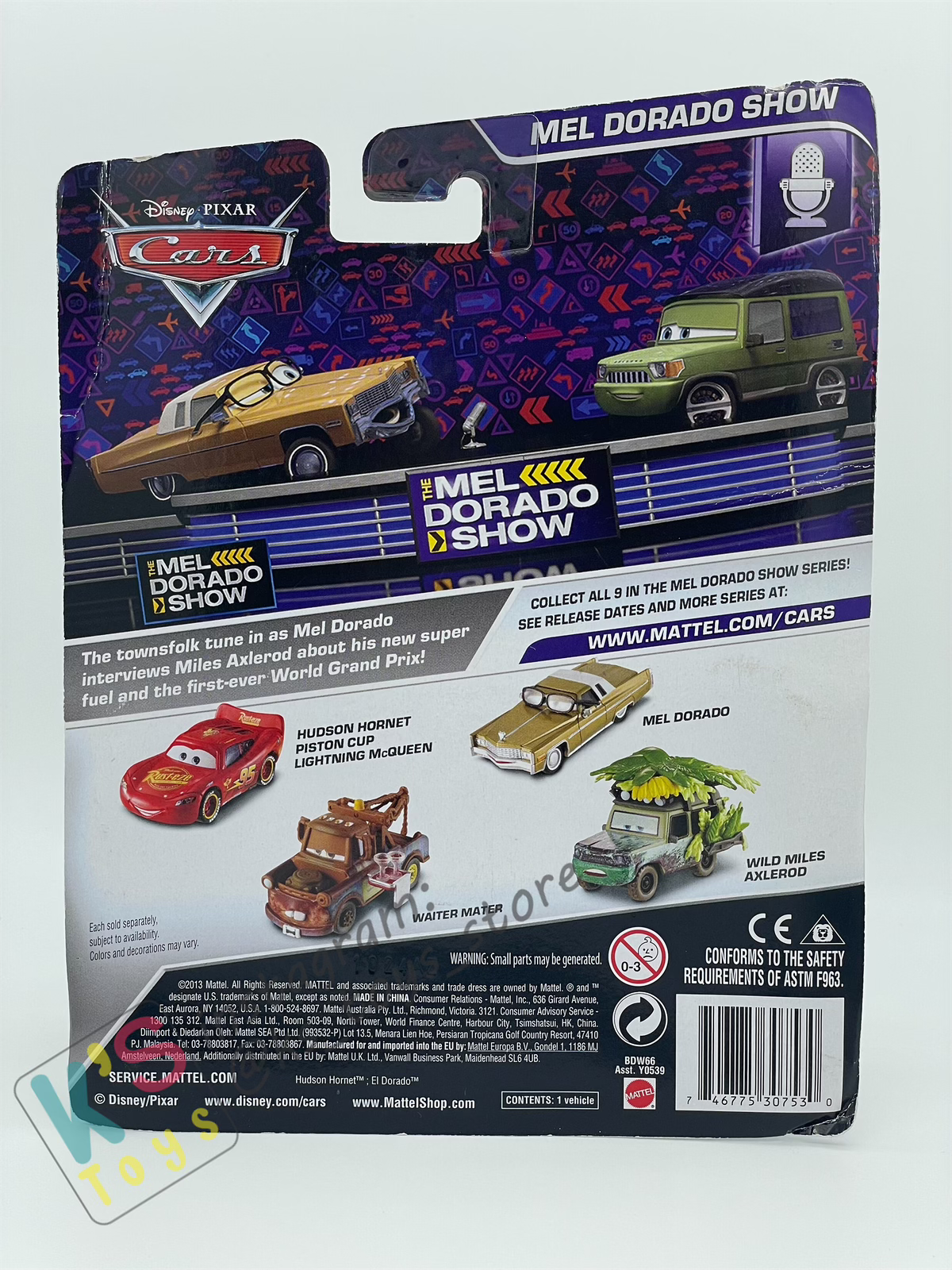 DELUXE DISNEY PIXAR CARS BY MATTEL, WILD MILES AXLEROD - MEL DORADO SHOW SERIES - BNIP