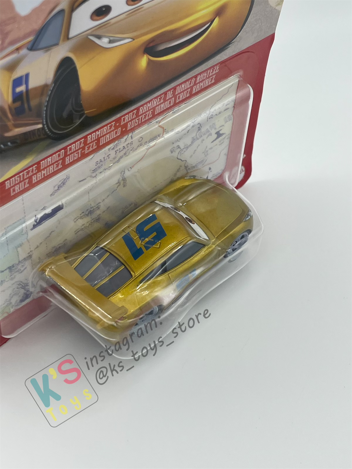 DISNEY PIXAR CARS BY MATTEL, RUSTEZE DINOCO CRUZ RAMIREZ - 2022 RE-RELEASED - BNIP
