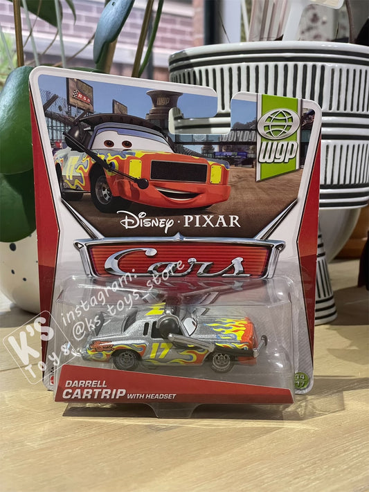 DISNEY PIXAR CARS BY MATTEL, DARRELL CARTRIP WITH HEADSET - WGP SERIES - BNIP