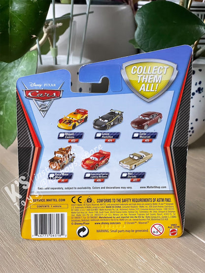 DISNEY PIXAR CARS BY MATTEL, CARS 2 MIGUEL CAMINO - BNIP