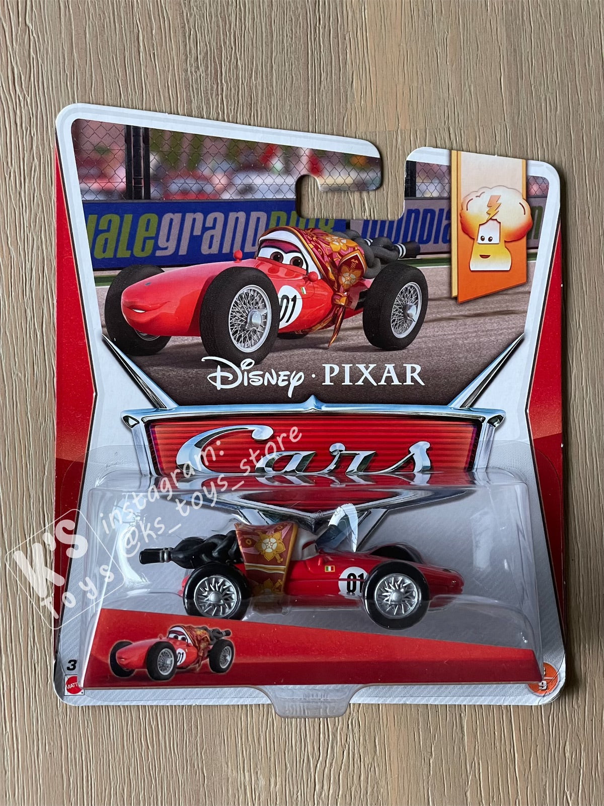 DISNEY PIXAR CARS BY MATTEL, “MAMA BERNOULI" RACE FANS SERIES - BNIP