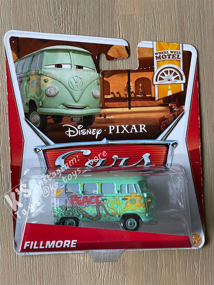 DISNEY PIXAR CARS BY MATTEL, FILLMORE - WHEEL WELL MOTEL - BNIP