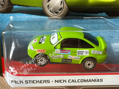 DISNEY PIXAR CARS "NICK STICKER" RADIATOR SPRINGS SERIES - BNIP