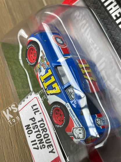 DISNEY PIXAR CARS "LIL’ TORQUEY PISTONS #117" SYNTHETIC RUBBER TIRES - BNIP