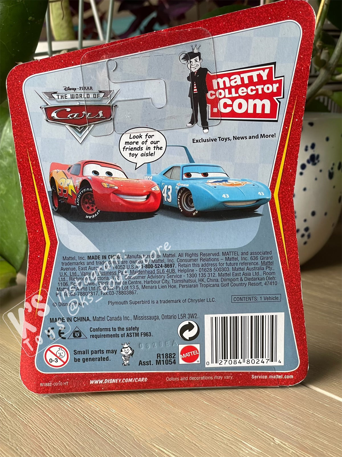 DISNEY PIXAR CARS "LIL’ TORQUEY PISTONS #117" SYNTHETIC RUBBER TIRES - BNIP