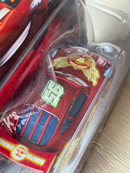 DISNEY PIXAR CARS "NEON LIGHTNING MCQUEEN" EXCLUSIVE METALLIC DECO NEON RACERS - BNIP