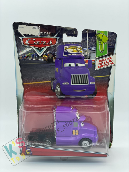 DELUXE DISNEY PIXAR CARS BY MATTEL "TRANSBERRY JUICE CAB" PISTON CUP PIT CREW - BNIP
